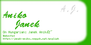 aniko janek business card